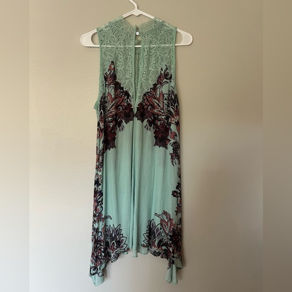Free People Stretch Halter Neck Lace Gown Size L - Picture 2 of 4
